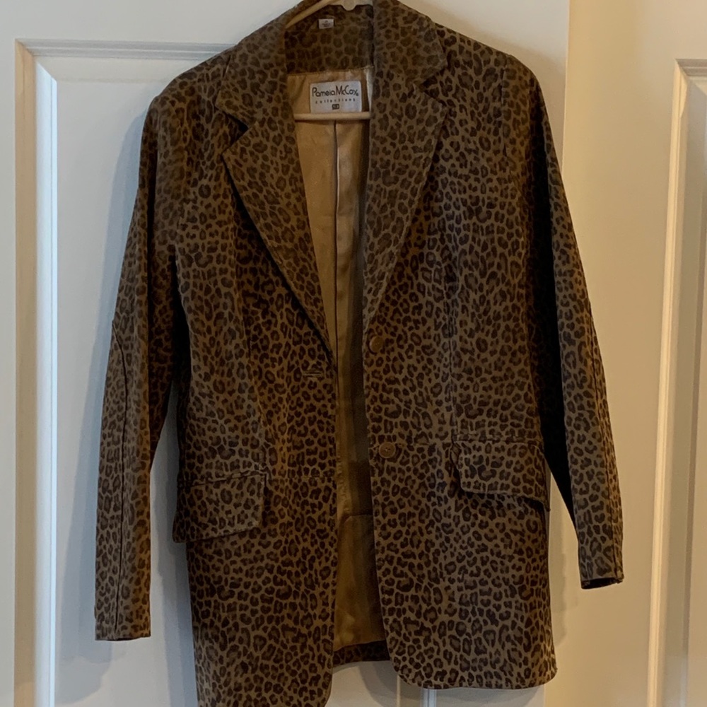 Animal print blazer